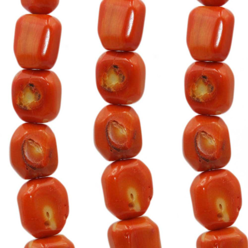 Corallo bambù sasso arancio 17/18 mm 2 pz - 11bambd - Bijouxfaidate.it Corallo bambù sasso arancio 17/18 mm 2 pz (11bambd) - Bijouxfaidate.it