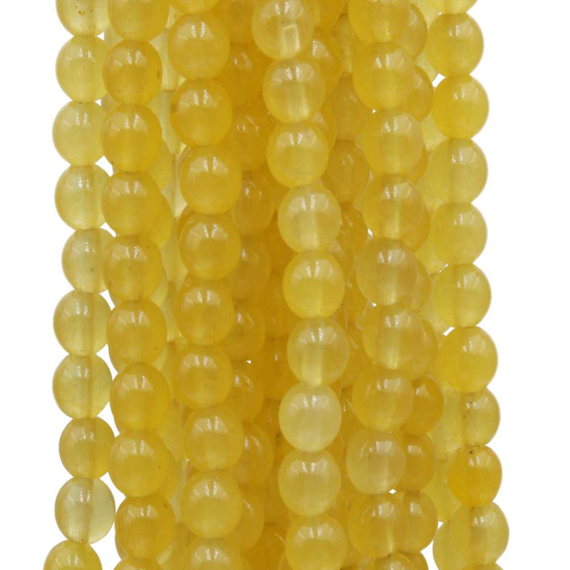 Giada gialla tonda liscia 6 mm filo 40 cm - gia8829 - Bijouxfaidate.it Giada gialla tonda liscia 6 mm filo 40 cm (gia8829) - Bijouxfaidate.it
