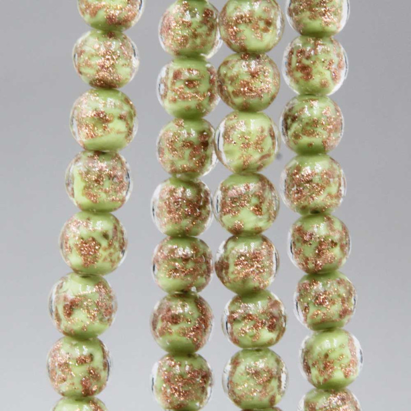 Perline di murano tonde verde chiaro 10 mm filo 40 cm - mura-005 - Bijouxfaidate.it Perline di murano tonde verde chiaro 10 mm filo 40 cm (mura-005) - Bijouxfaidate.it