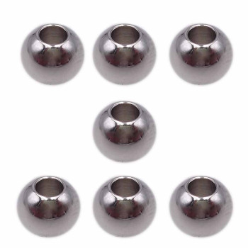 Pacco ingrosso palline in acciaio 4x3 mm foro 1.5 mm pacco 280 pz Pacco ingrosso palline in acciaio 4x3 mm foro 1.5 mm pacco 280 pz