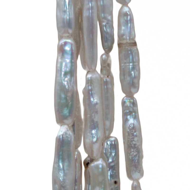 Perle di fiume bastoncino 24x7 mm bianche AAAA Quality 6 pz - fium-17-1a - Bijouxfaidate.it Perle di fiume bastoncino 24x7 mm bianche AAAA Quality 6 pz (fium-17-1a) - Bijouxfaidate.it