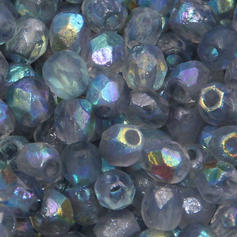 Perline Ceche Cristallo lucidate a fuoco blue rainbow 4 mm 40 pz - 98588 - Bijouxfaidate.it Perline Ceche Cristallo lucidate a fuoco blue rainbow 4 mm 40 pz (98588) - Bijouxfaidate.it
