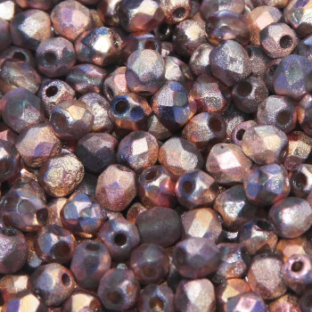 Perline Ceche Cristallo lucidate a fuoco capri rose 4 mm 40 pz Perline Ceche Cristallo lucidate a fuoco capri rose 4 mm 40 pz