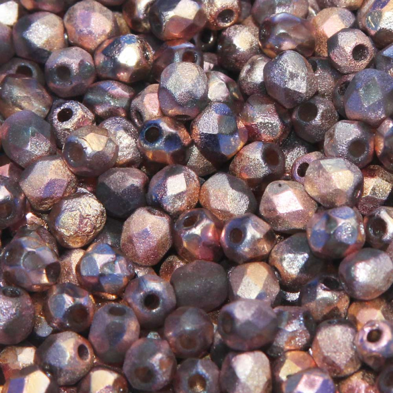 Perline Ceche Cristallo lucidate a fuoco capri rose 4 mm 40 pz (27143bb) - Bijouxfaidate.it