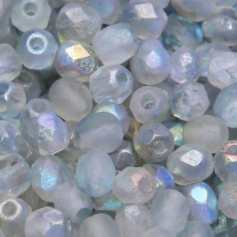 Perline Ceche Cristallo lucidate a fuoco green rainbow 4 mm 40 pz (98589) - Bijouxfaidate.it