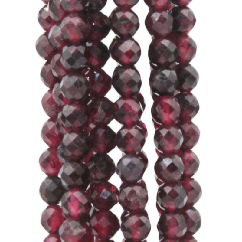 Pietre Dure diamond cut granato 3 mm filo 40 cm - dia-gr22 - Bijouxfaidate.it Pietre Dure diamond cut granato 3 mm filo 40 cm (dia-gr22) - Bijouxfaidate.it