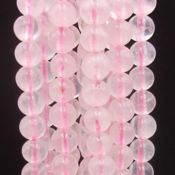 Quarzo rosa tondo liscio 10 mm grado A+ filo 40 cm Quarzo rosa tondo liscio 10 mm grado A+ filo 40 cm