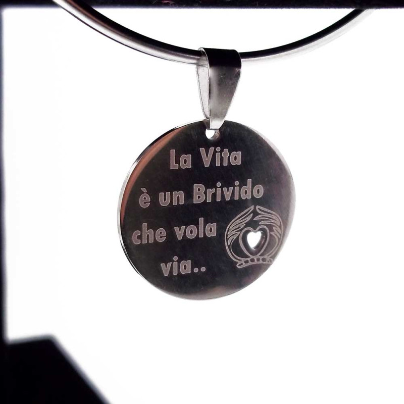 Ciondolo acciaio la vita è un brivido che vola via 5 pz - tem87 - Bijouxfaidate.it Ciondolo acciaio la vita è un brivido che vola via 5 pz (tem87) - Bijouxfaidate.it